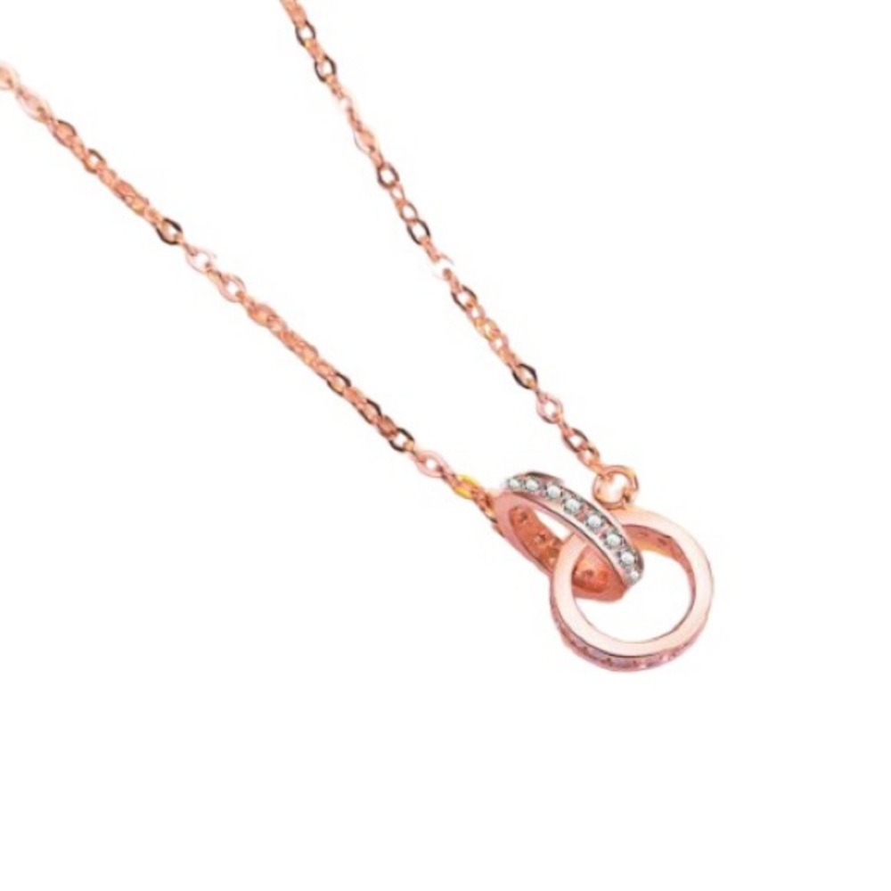 Sparkly Linked Circles Necklace